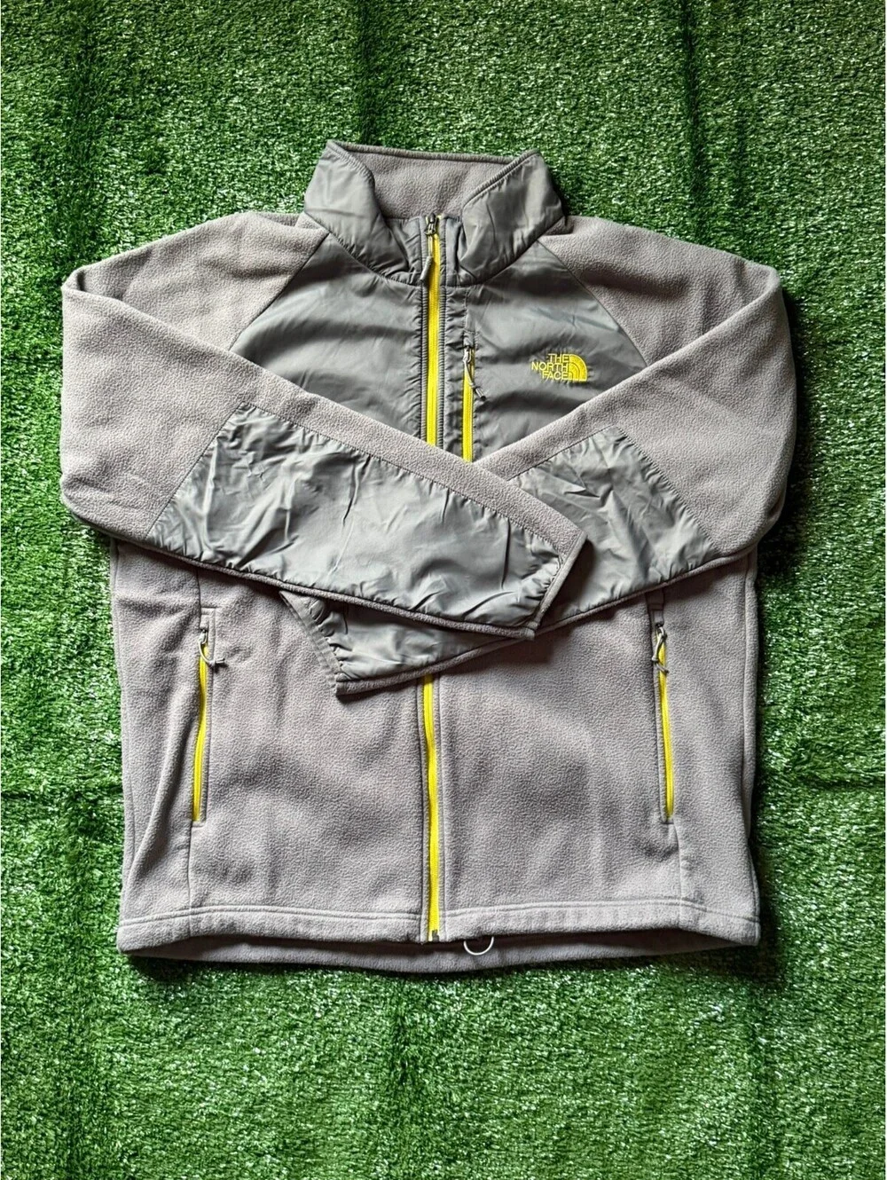 The North Face Fleece Gray-Neon Jacket| Size XL
